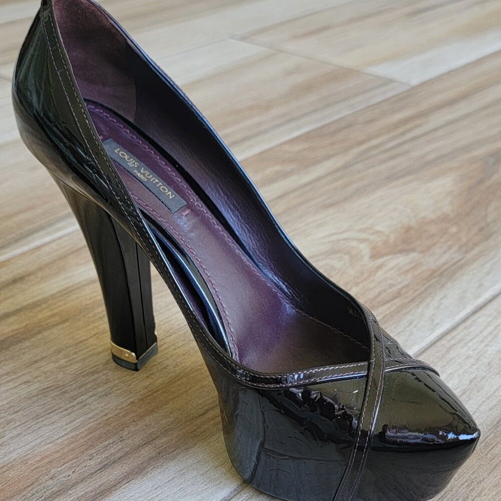 Louis Vuitton Bordeaux Tamara Amarante Monogram Patent Leather Platform Eur.38 - Picture 3 of 16